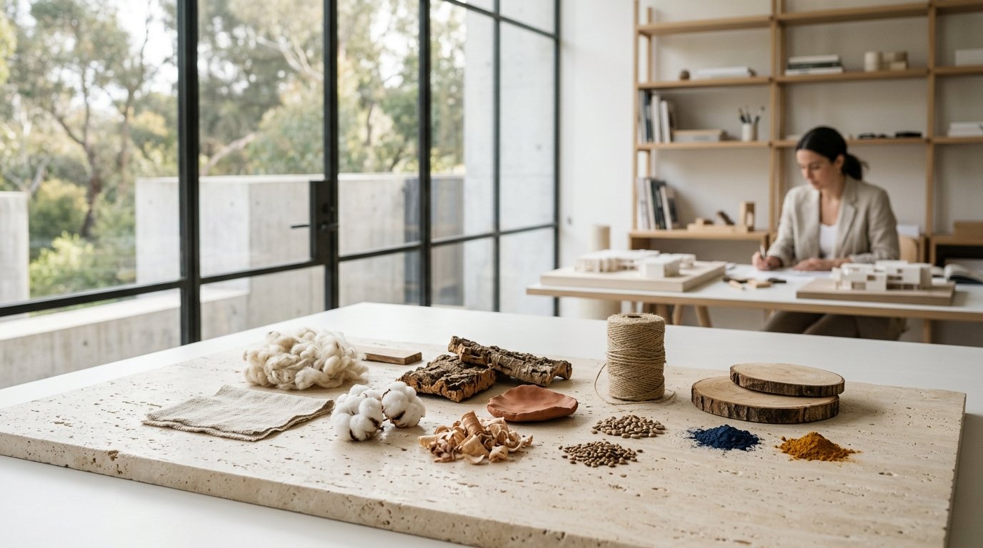 Natural materials product overview showcase by Modern Overseas