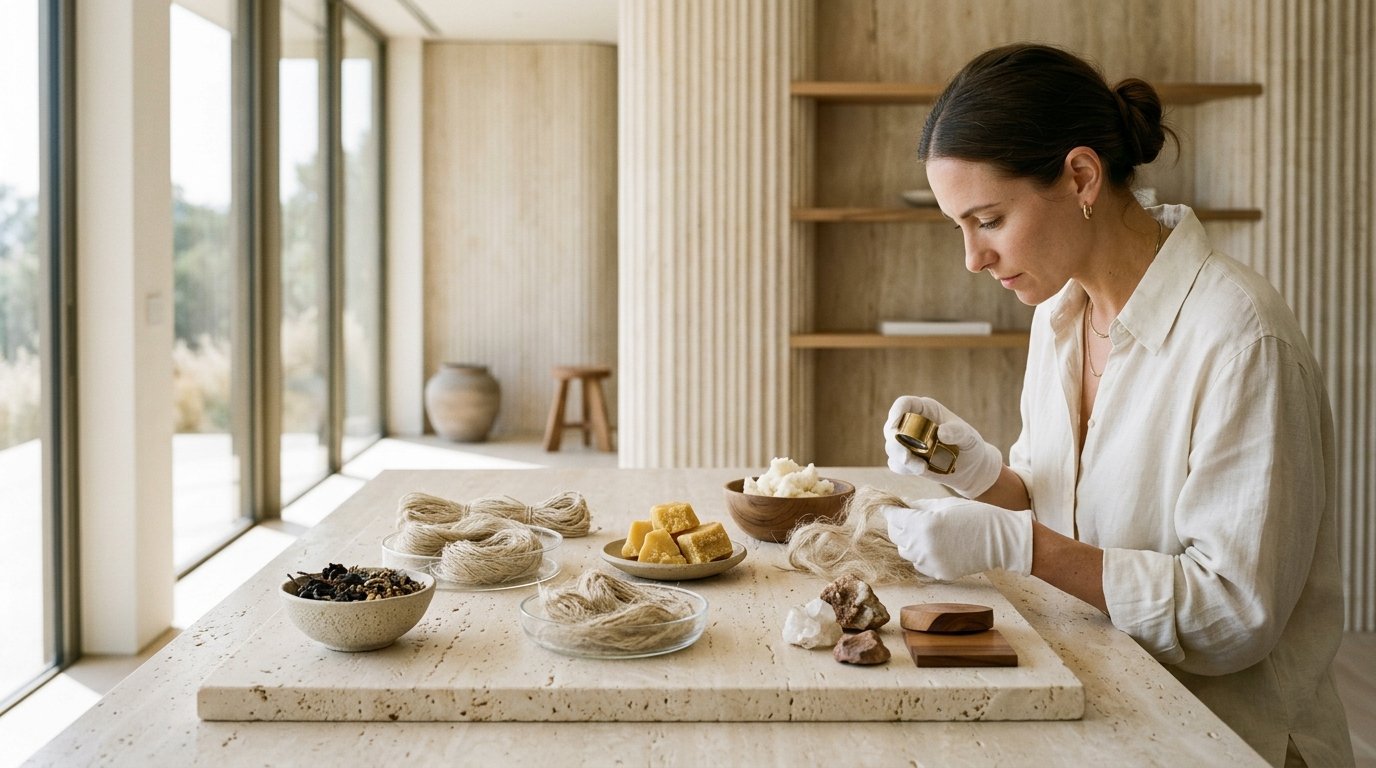 Quality inspection and natural material evaluation at Modern Overseas